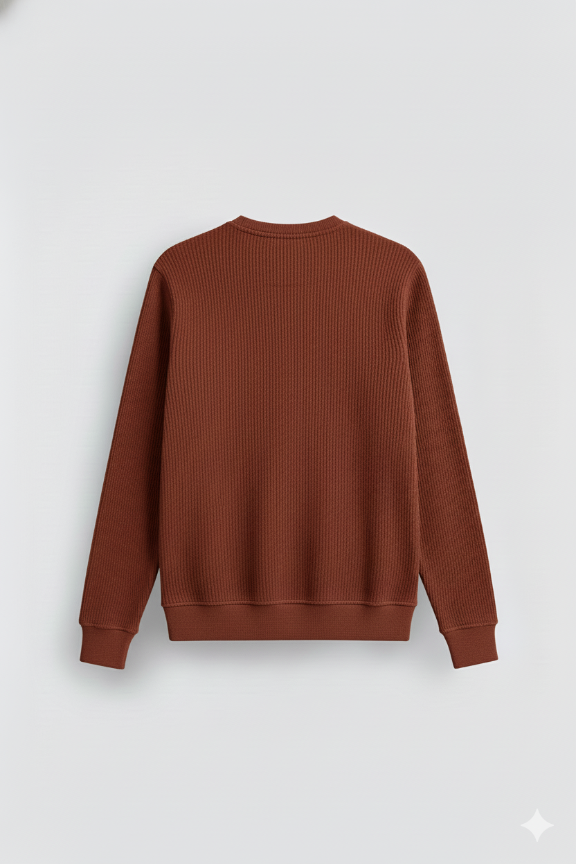2 Pieces Waffle Knit Henley Pack ( Rust + Baby Blue )