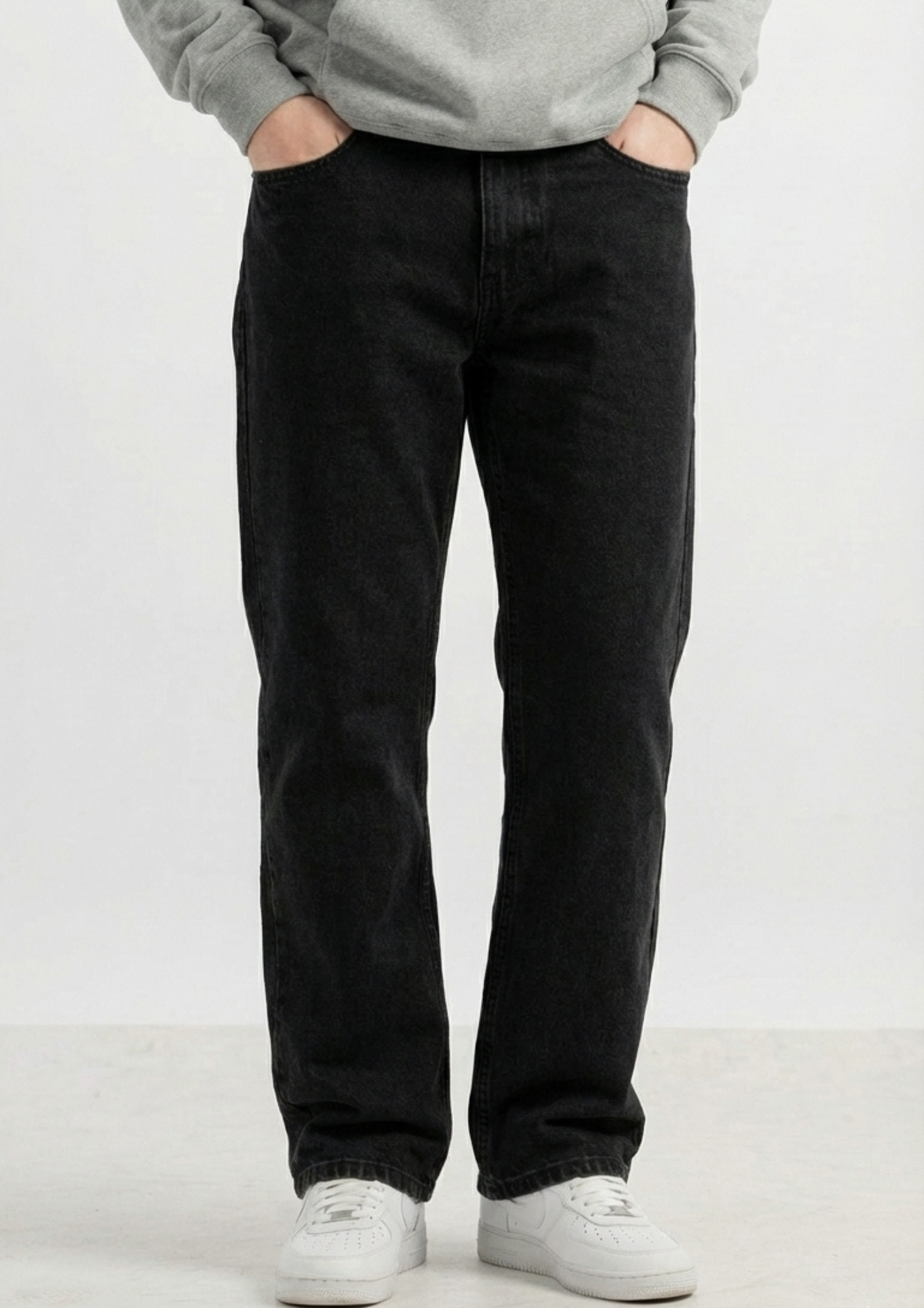 Men's Regular Fit Pack Of 2 - Jeans (Black & Gray)