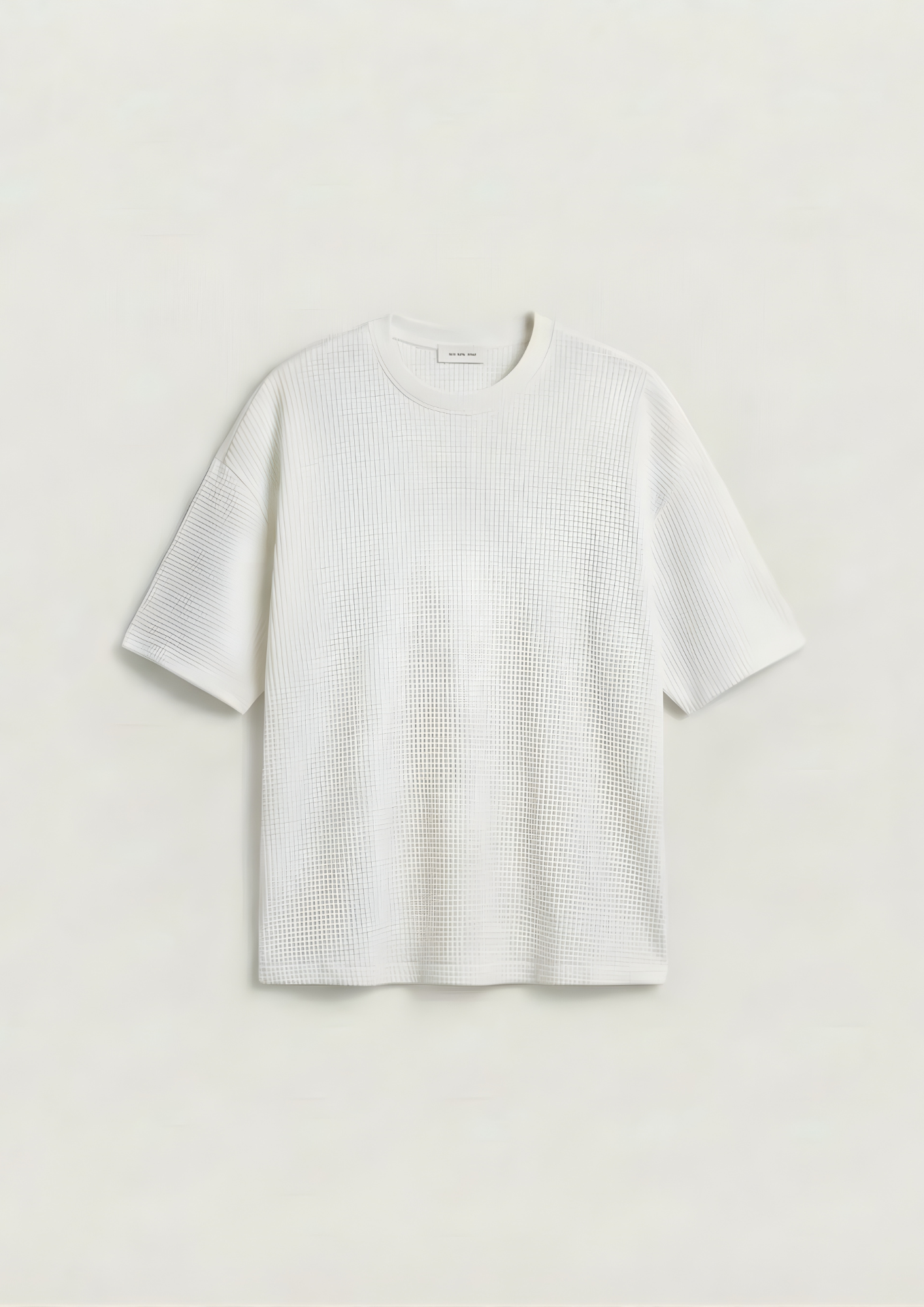 Waffle Knit Oversized Tees - White