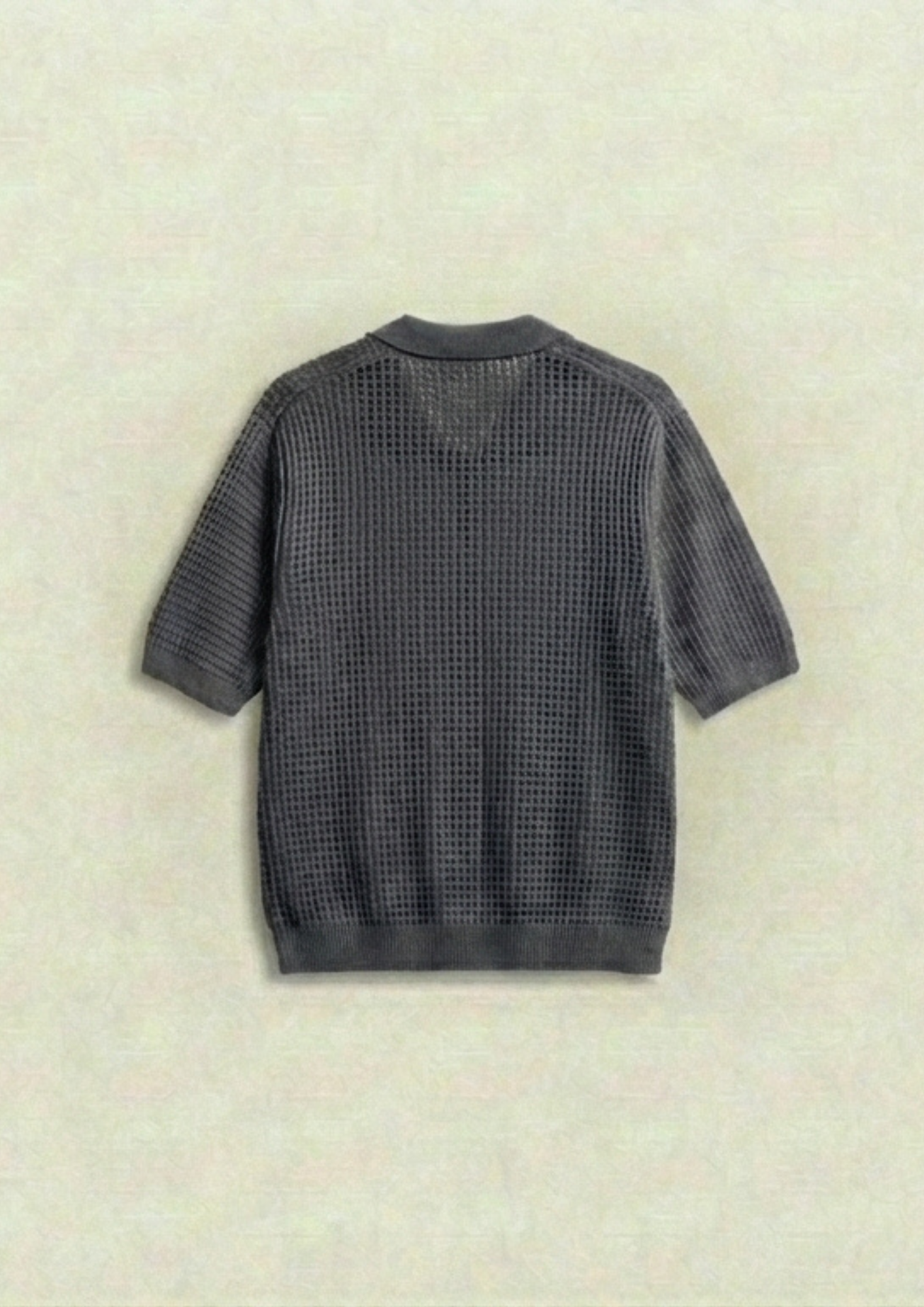 Pack of 2 – Waffle Knit Zipper Polo - (Navy Blue – Charcoal)