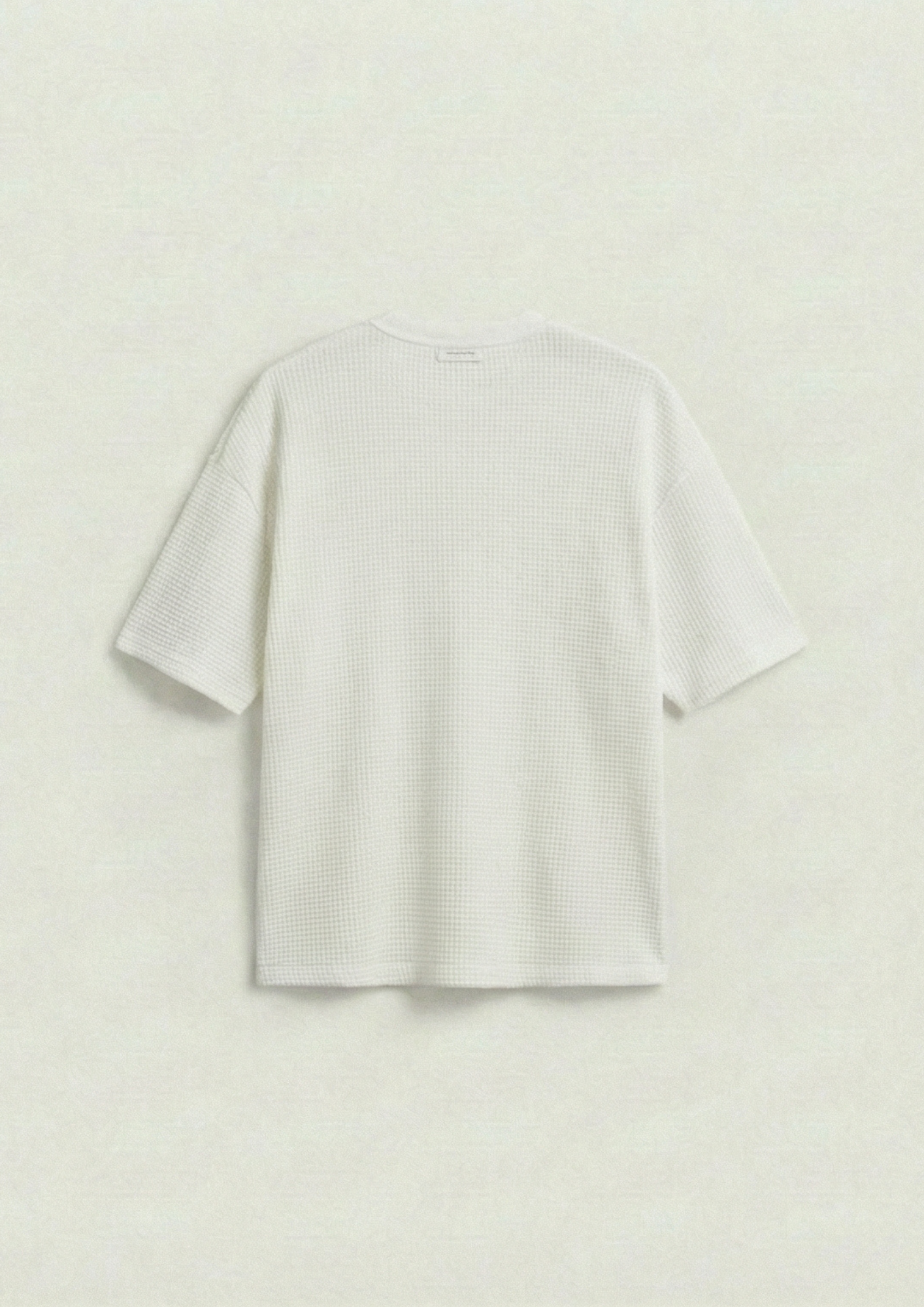 Waffle Knit Oversized Tees - White