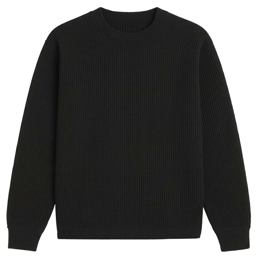 2 Pieces Waffle Knit Tees ( BLACK & MAROON )