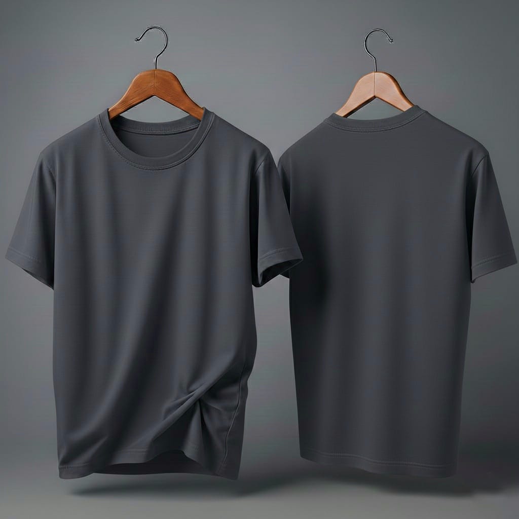 Drop Shoulder Pack of Two (Black & Dark Gray)