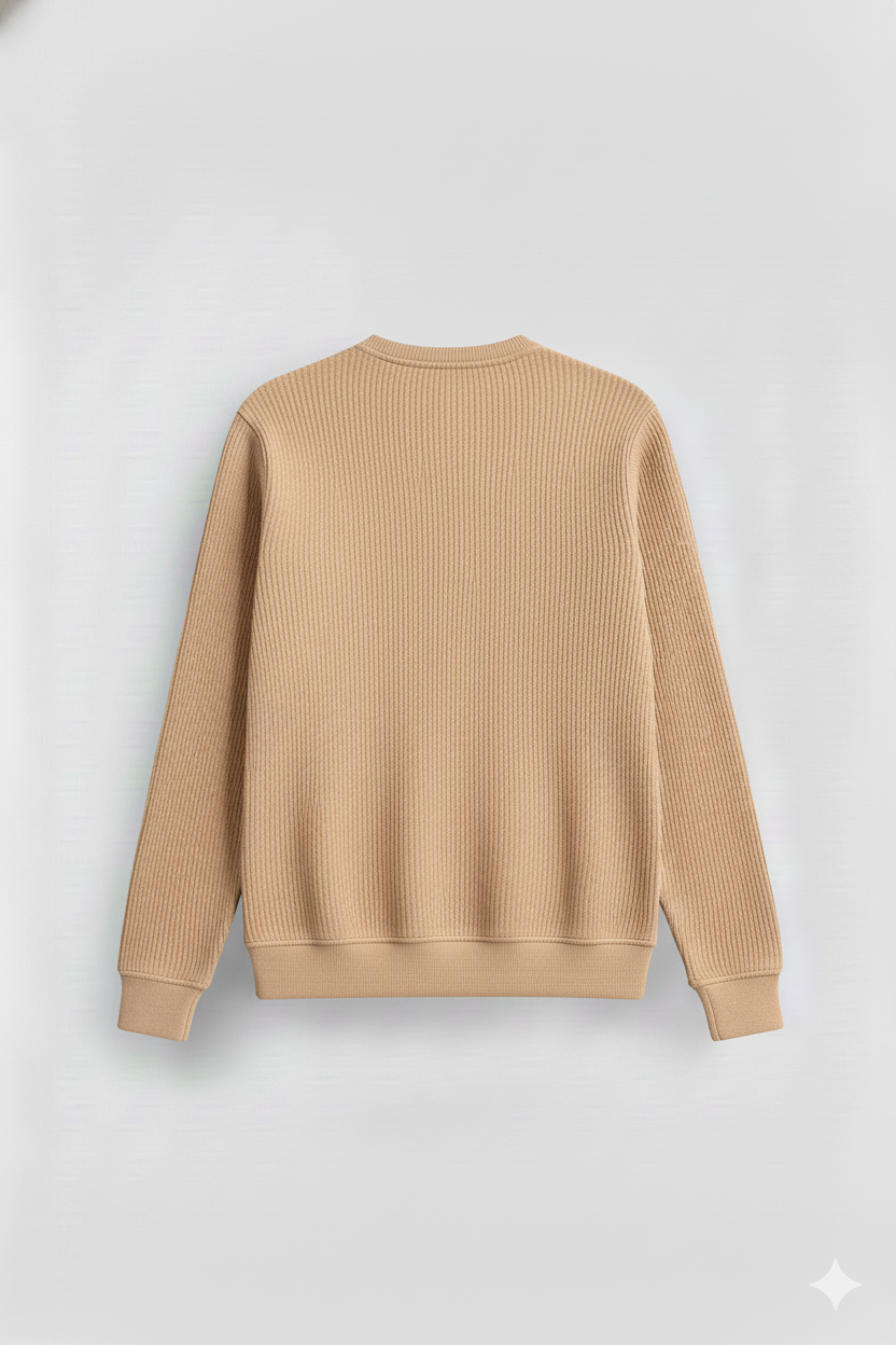 2 Pieces Waffle Knit Henley Pack (  Charcoal + Desert Sand )