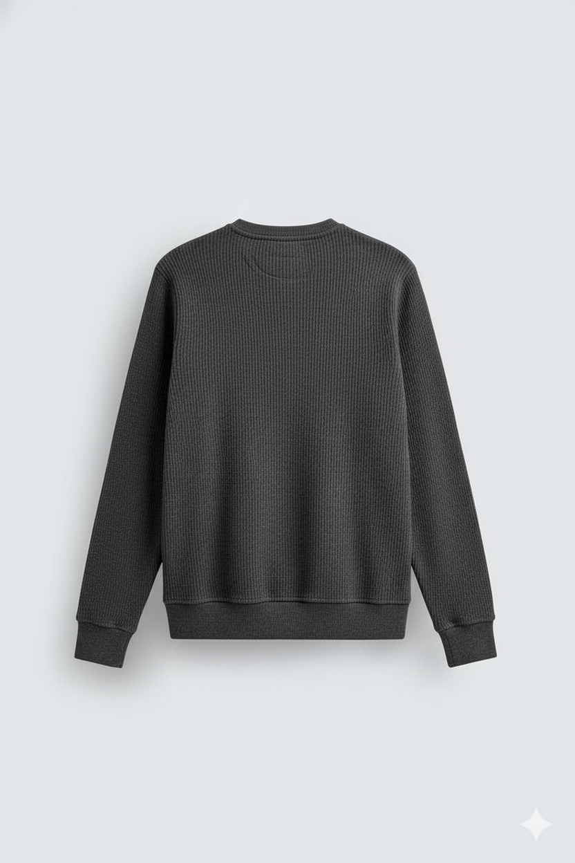 2 Pieces Waffle Knit Henley Pack (Military Green + Charcoal)