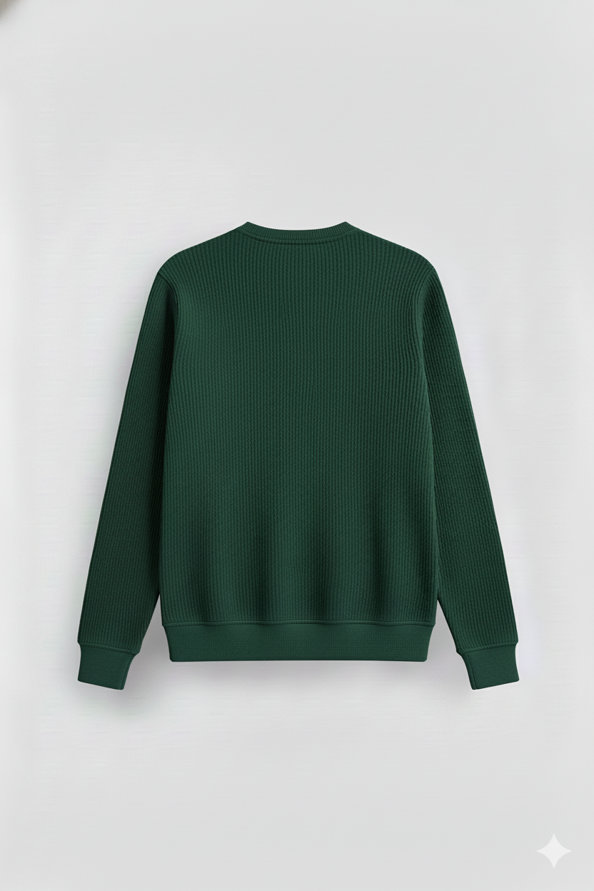 2 Pieces Waffle Knit Henley Pack ( Military Green + Forest Green )