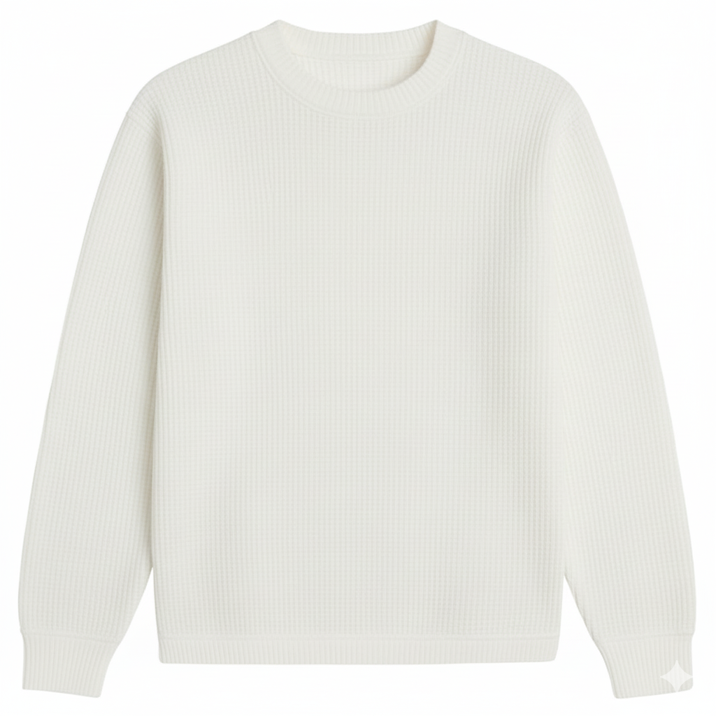 2 Pieces Waffle Knit Tees ( BLACK & WHITE )