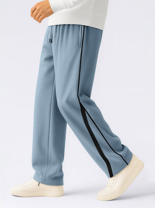 Power Piping Light Grey Baggy Trackpant